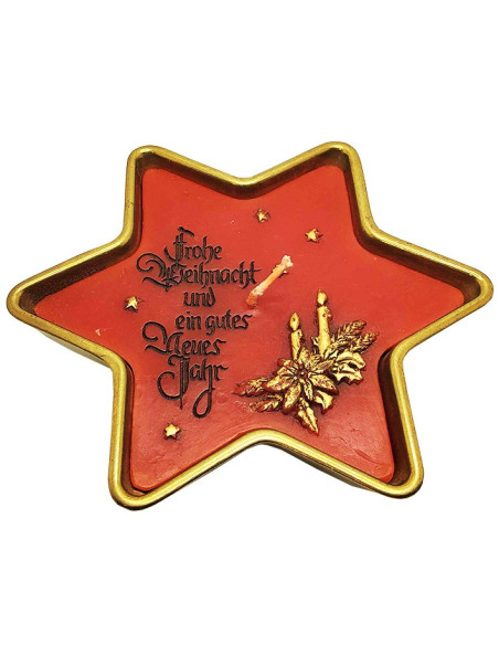 Bougie Joyeux Noël et bonne année dans un bol laiton