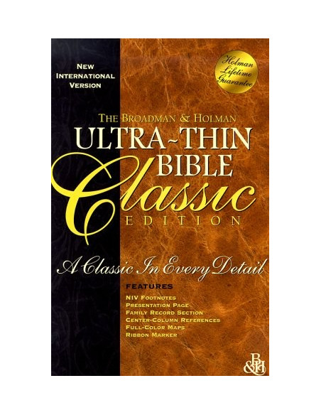 NIV The Holman Ultra-Thin Bible Classic Editions - Avec boîtier