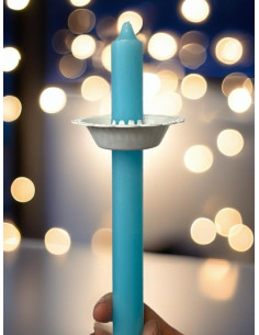 Lot de 108 bougies de procession colorées avec protège-flamme