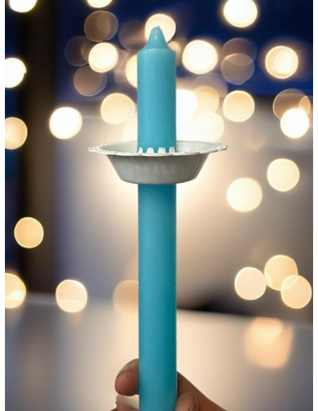 Lot de 108 bougies de procession colorées avec protège-flamme