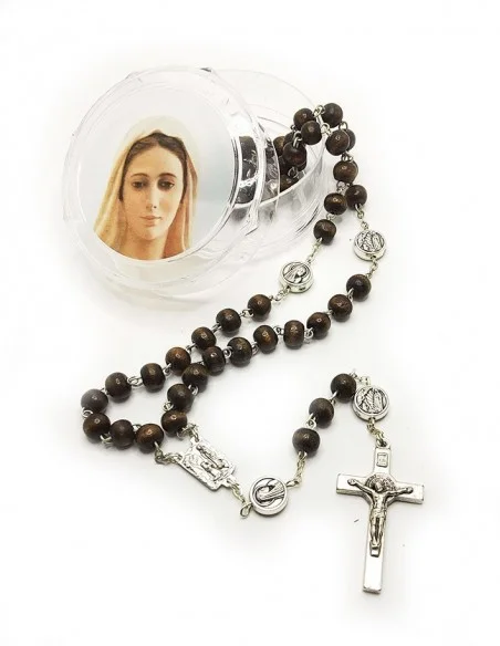 aspecto-rosario-madera-pesada-marrón-con-mosquetón