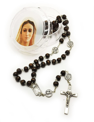 aspecto-rosario-madera-pesada-marrón-con-mosquetón