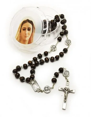aspecto-rosario-madera-pesada-marrón-con-mosquetón