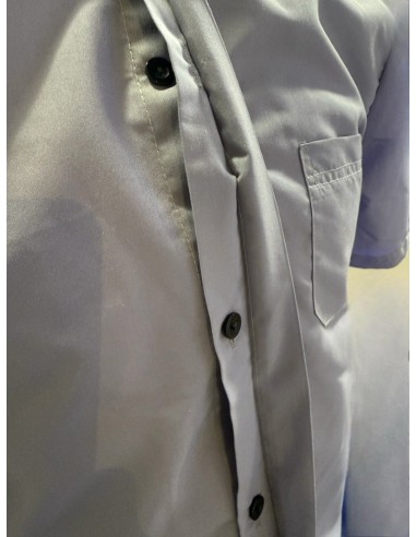 Chemise pour prêtre gris foncé manches courtes