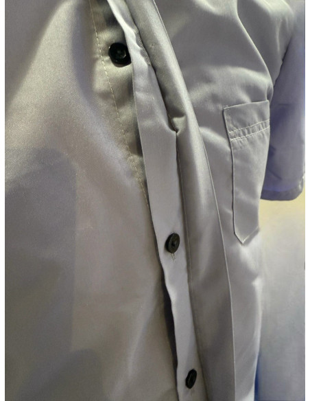 Camicia da prete grigio scuro maniche corte