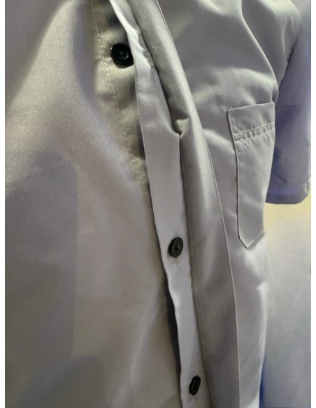 Chemise pour prêtre gris foncé manches courtes