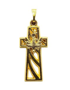 Ciondolo a croce con colomba dello Spirito Santo