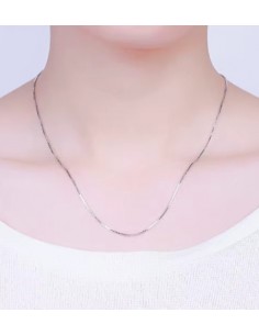 Cadena veneciana fina en plata 925 - 45 cm, brillante