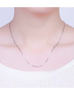 Fijne Venetiaanse ketting in 925 zilver - 45 cm, glanzend