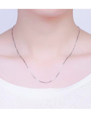 Fijne Venetiaanse ketting in 925 zilver - 45 cm, glanzend