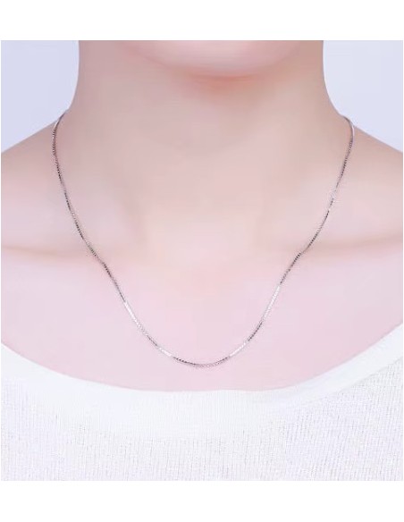 Feine venezianische Kette aus 925 Silber - 45 cm, glänzend