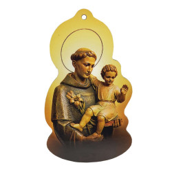 Holz-Wandbild hl. Antonius von Padua – 8 × 14,5 cm