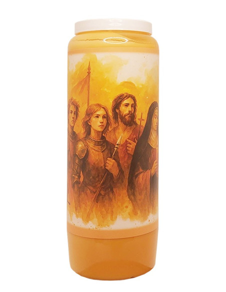 Living Flame Novena Candle, Orange-Cinnamon Scent