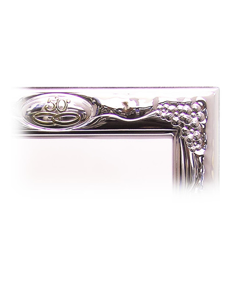 Bilderrahmen zum 50. Hochzeitstag - Silber - 13 x 18 cm