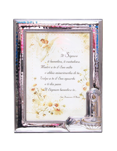 Cadre Photo Baptême - en Argent - 13 x 18 cm