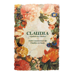 Vintage bloemen ansichtkaart met naam - Claudia