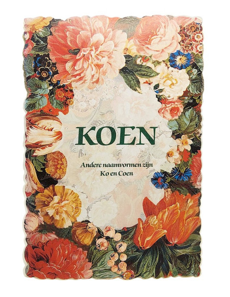 Koen vintage floral postcard – Dutch text