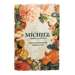 Vintage bloemen ansichtkaart met naam - Michiel