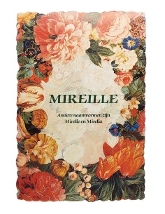 Cartolina floreale d'epoca con nome - Mireille