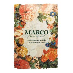 Vintage flower postcard with first name - Marco