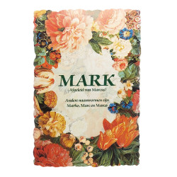 Vintage-Blumenpostkarte mit Vornamen - Mark