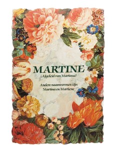 Postal floral vintage con nombre - Martine