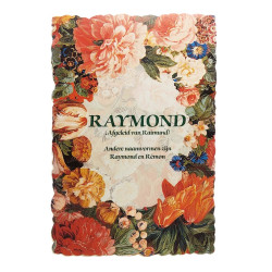 Postal floral vintage con nombre de pila - Raymond