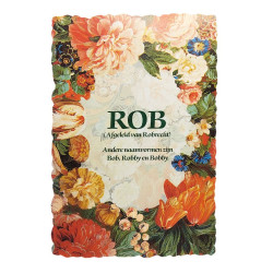 Vintage bloemen ansichtkaart met naam - Rob