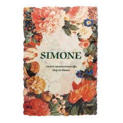 Carte postale fleurie vintage avec prénom - Simone