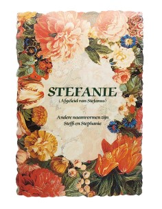 Vintage bloemen ansichtkaart met naam - Stefanie