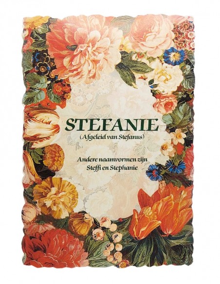 Vintage flower postcard with first name - Stefanie