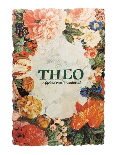 Cartolina floreale d'epoca con nome - Theo