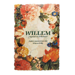 Postal floral vintage con nombre - Willem