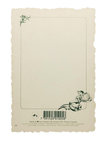 Vintage-Blumenpostkarte mit Vornamen - Alban