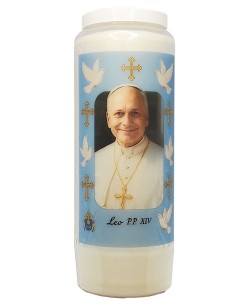 Candela della novena di Papa Leone XIV