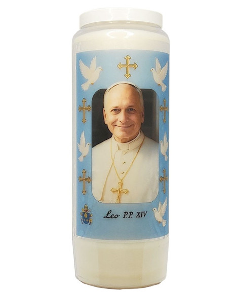 Vela de novena Papa León XIV