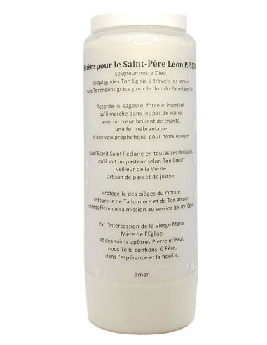 Pope Leo XIV novena candle