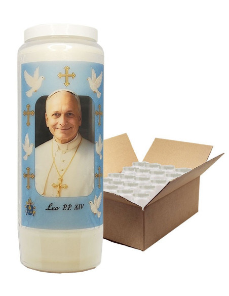 Noveenkaars voor Paus Leo XIV - doos van 20 stucks