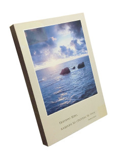 Wandplakette aus Holz - Baudelaire-Zitat - Meer und Freiheit