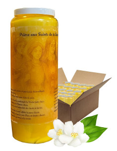 Vela de Novena a los Santos de la Divina Luz, Aroma a Jazmín - Caja de 20