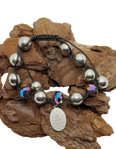 Shamballa Armband met Wonderdadige Medaille - Veelkleurig
