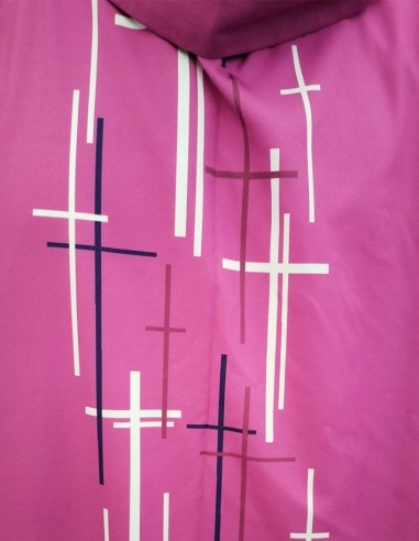 Chasuble ample mauve style moderne - polyester