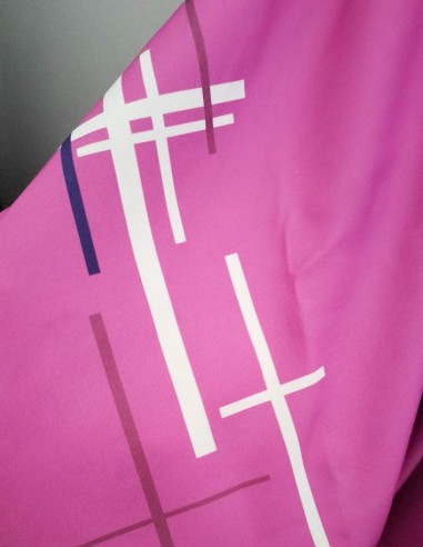 Chasuble ample mauve style moderne - polyester