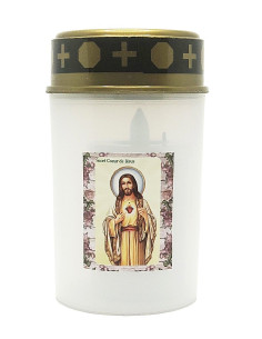 Vela LED Sagrado Corazón de Jesús - Vela de cementerio