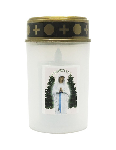 Virgin of the Poor of Banneux Notre-Dame LED candle - Cemetery candle