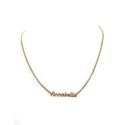 Collier Ras Du Cou Doré Avec Prénom - Personnalisable, Acier Inoxydable, Neuf Avec étiquettes