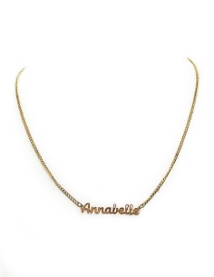 Collier prénom ras-de-cou doré à l'or fin - Annabelle