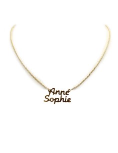 Vergulde choker met naam - Anne-Sophie