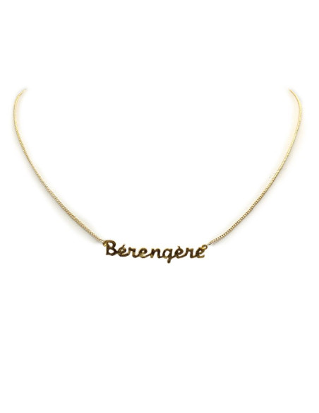 Gargantilla con nombre bañada en oro - Bérengère