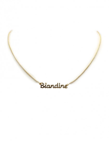 Gargantilla con nombre bañada en oro - Blandine